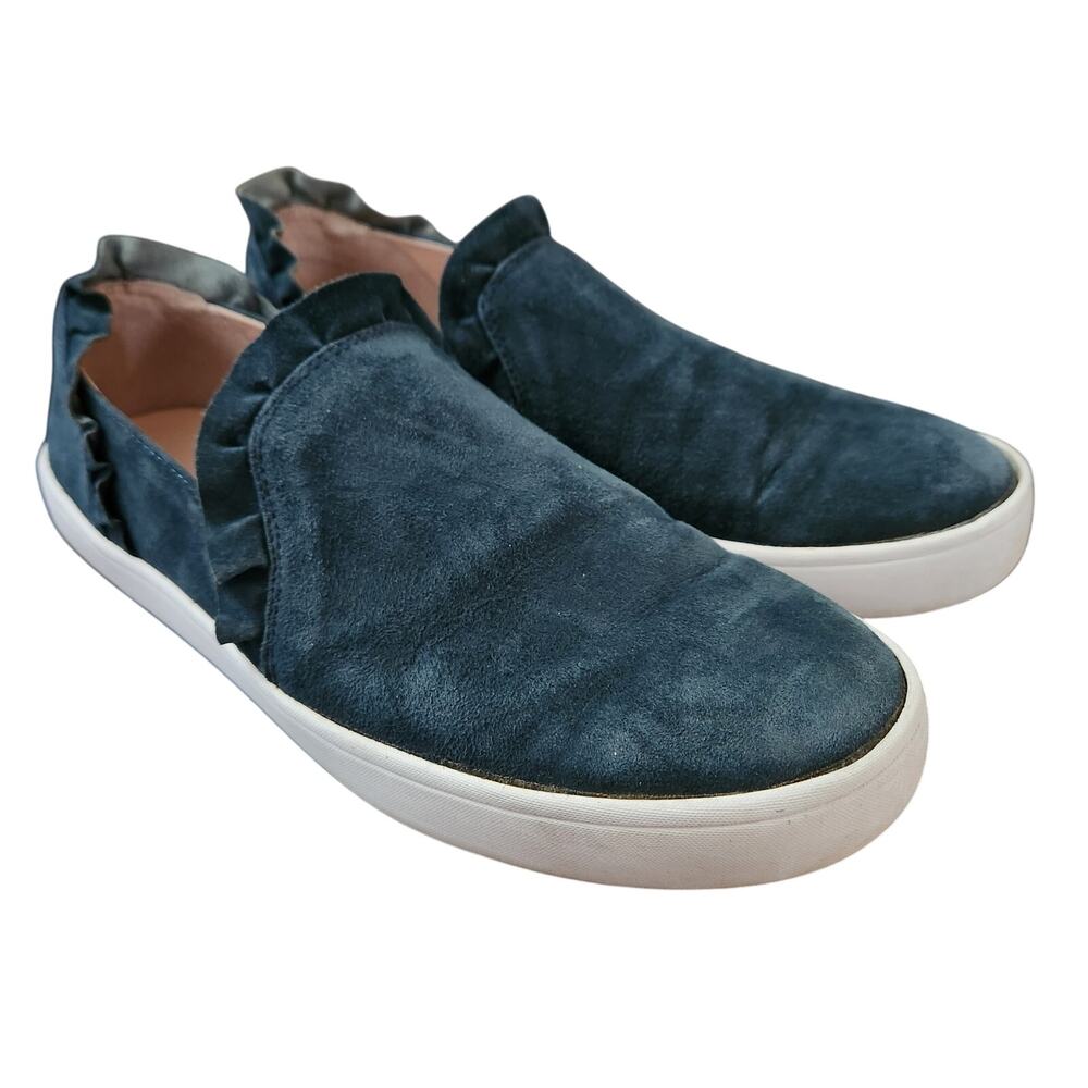 Kate Spade Lilly Blue Suede Slip On Sneaker Size 7.5